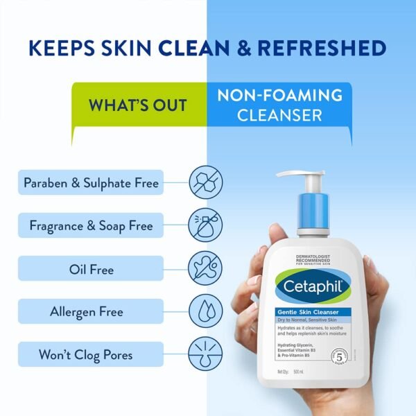 Cetaphil Gentle Skin Cleanser 500ml - Image 2