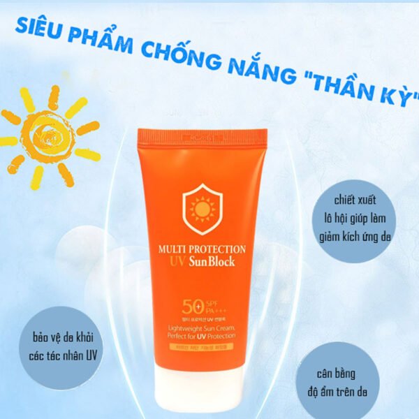 3W Clinic Multi Protection UV Sun Block SPF 50+/PA+++ (70ml) - Image 2