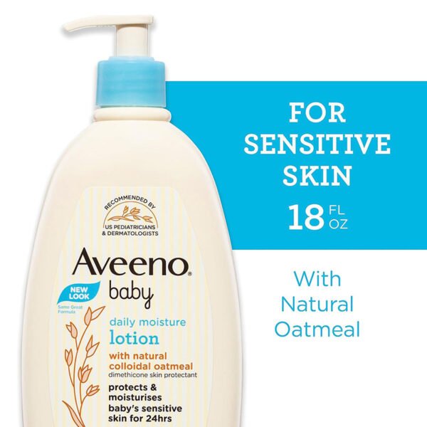 Aveeno Baby Daily Moisture Lotion – Fragrance, Phthalate & Paraben-Free (532ml) - Image 2