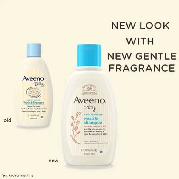 Aveeno Baby Wash & Shampoo – 236ml - Image 2