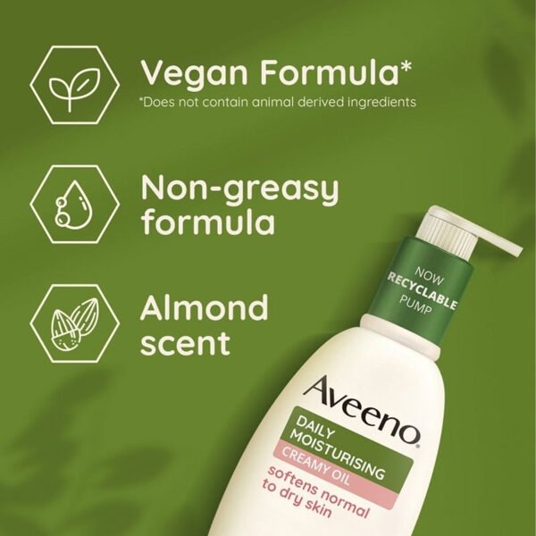Aveeno Daily Moisturising Creamy Oil – 300ml - Image 2