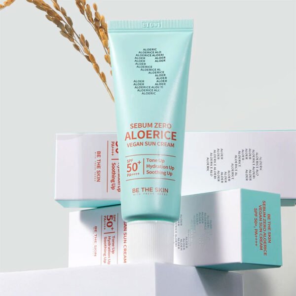 Be The Skin Sebum Zero Aloerice Vegan Sun Cream SPF 50+ PA++++ (50ml) - Image 3