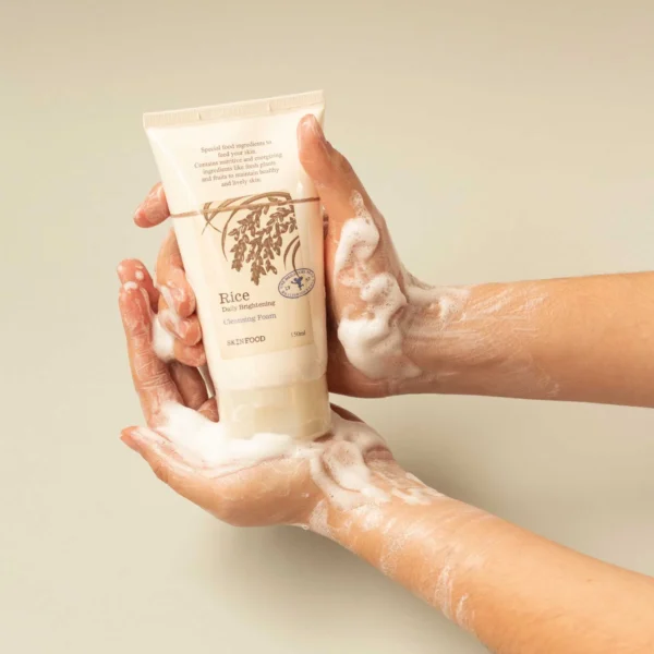 Skinfood Rice Daily Brightening Cleansing Foam 150ml - Image 4