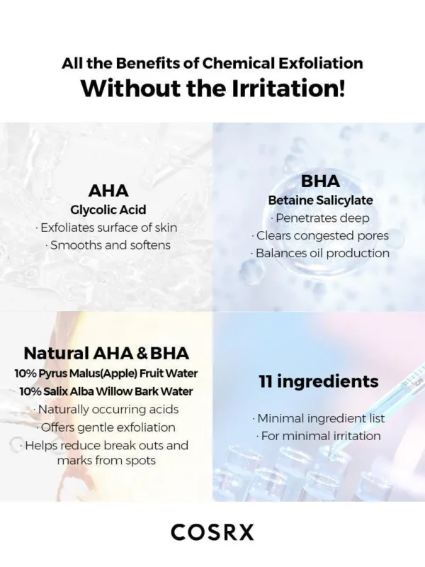 Cosrx AHA BHA Clarifying Treatment Toner – 50ml - Image 4