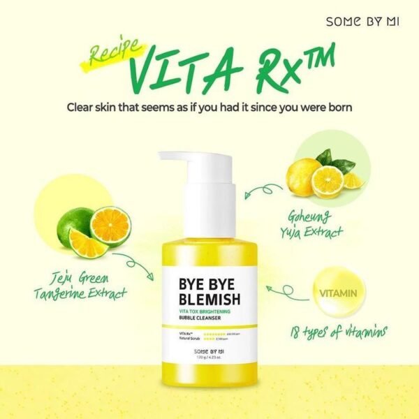 SOME BY MI Bye Bye Blemish Vita Tox Brightening Bubble Cleanser 120g - Image 2