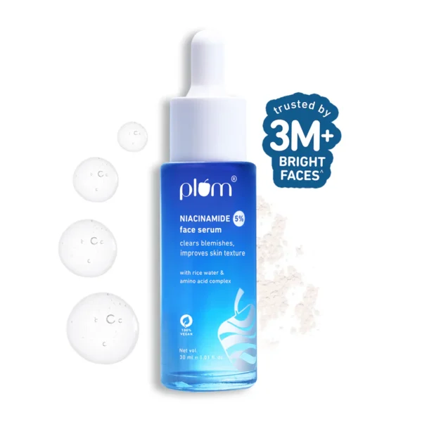 Plum 5% Niacinamide Face Serum With Rice Water & Amino Acid Complex 30ml