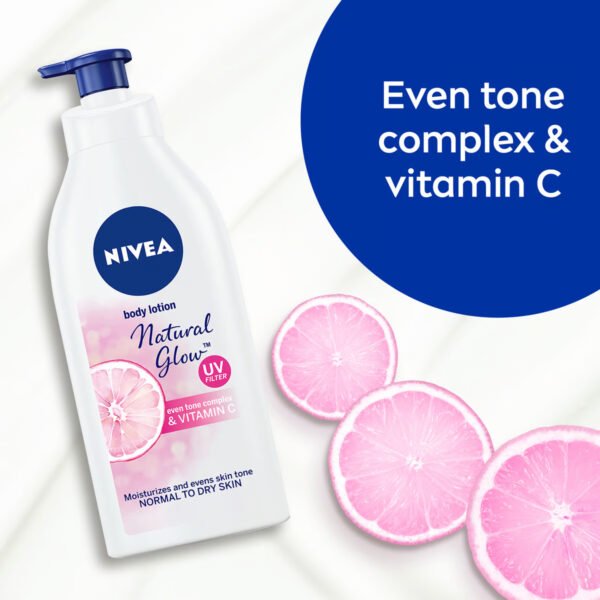 Nivea Body Lotion Natural Glow All Skin Types 625 ml - Image 2