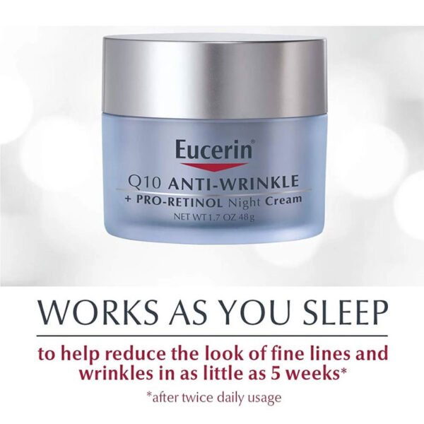 Eucerin Q10 Anti-Wrinkle + Pro-Retinol Night Cream – 48g - Image 2