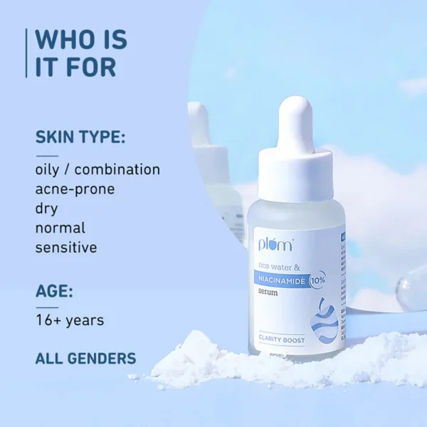 Plum 10% Niacinamide Face Serum With Rice Water 30ml - Image 2