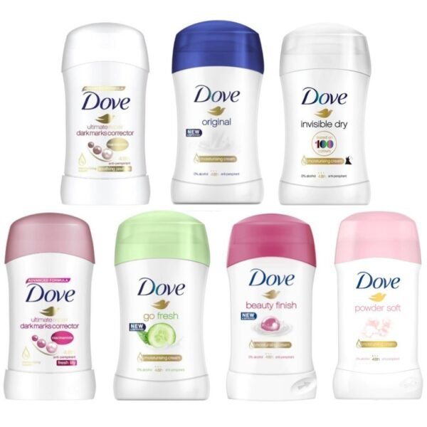 Dove Powder Soft Moisturising Cream Refreshing Antiperspirant Deodorant Stick 40g - Image 2