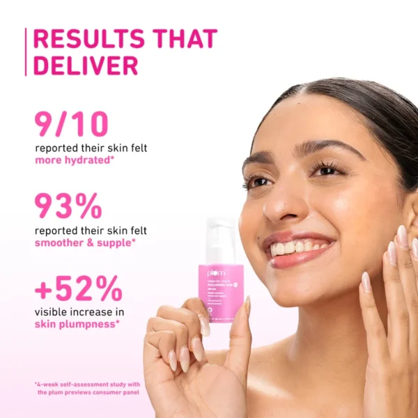 Plum 2% Hyaluronic Acid Face Serum with Bulgarian Rose 30ml - Image 6
