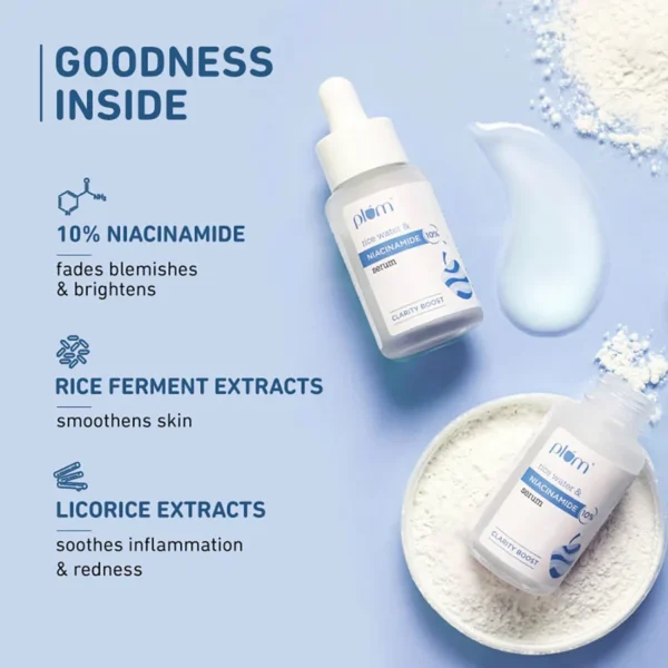 Plum 10% Niacinamide Face Serum With Rice Water 30ml - Image 6