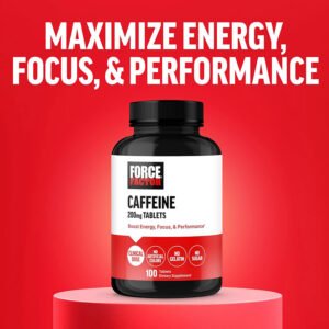 Force Factor Caffeine 200mg – 100 Tablets