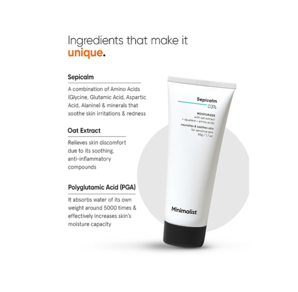 Minimalist Sepicalm 3% Moisturizer 50g - Image 3