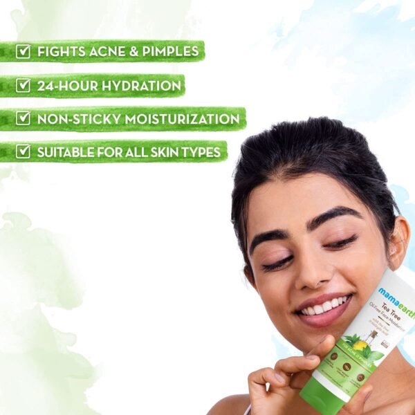 Mamaearth Tea Tree Oil-Free Face Moisturizer - 80 gm - Image 2