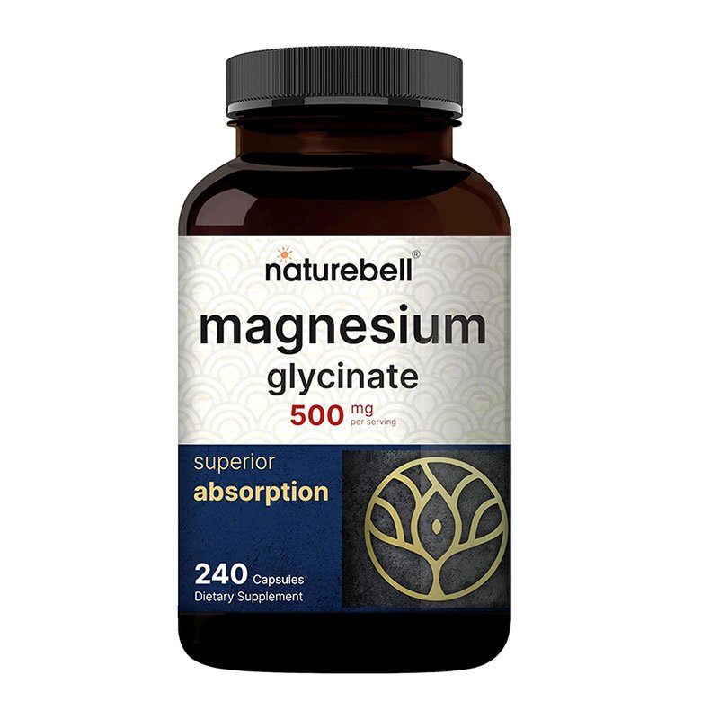 NatureBell Magnesium Glycinate Capsules 500mg – 240 Capsules