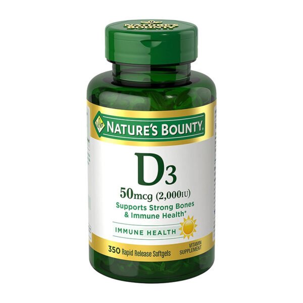 Nature’s Bounty Vitamin D3 50mcg 2000 IU -350 Softgels