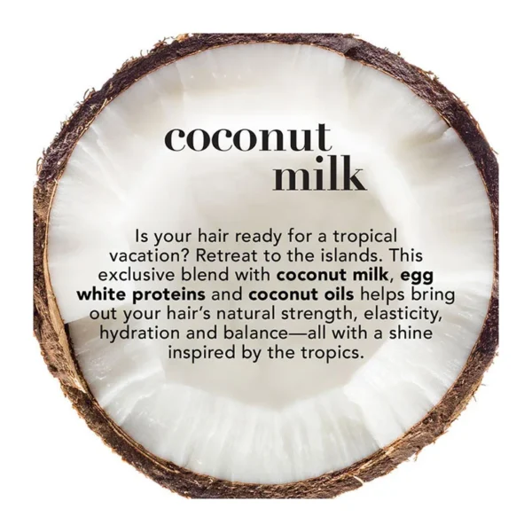 OGX Nourishing Coconut Milk Shampoo – 385ml - Image 3