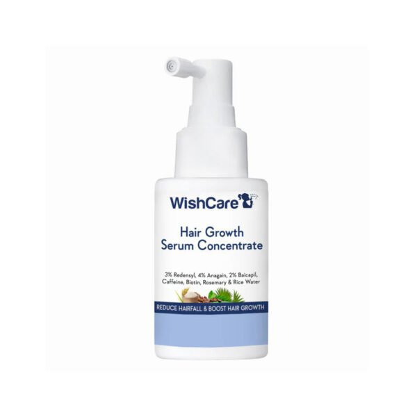 WishCare Hair Growth Serum Concentrate - 3% Redensyl, 4% Anagain, 2% Baicapil, Caffeine, Biotin, Plant Keratin & Rice Water - Hair Growth Serum for Men & Women