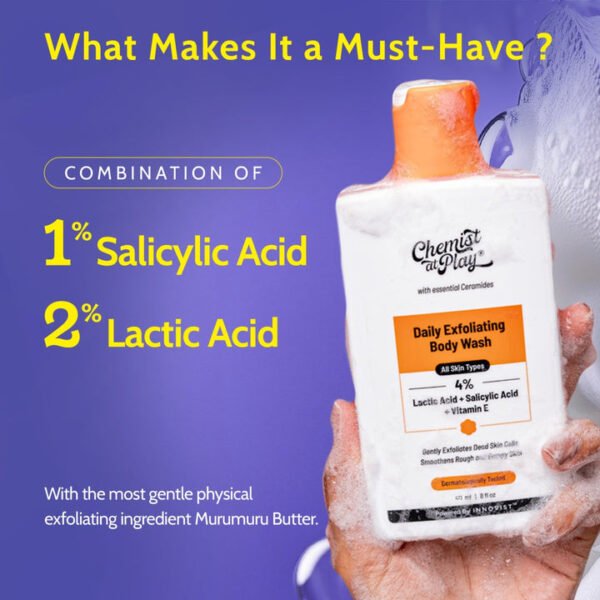 Chemist at play Exfoliating Body Wash with Lactic Acid 236 ml - Image 3