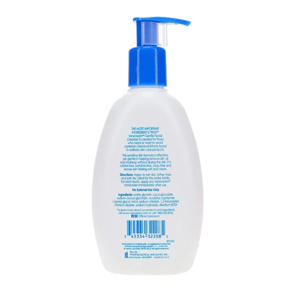 Vanicream Gentle Facial Cleanser – 237ml - Image 2