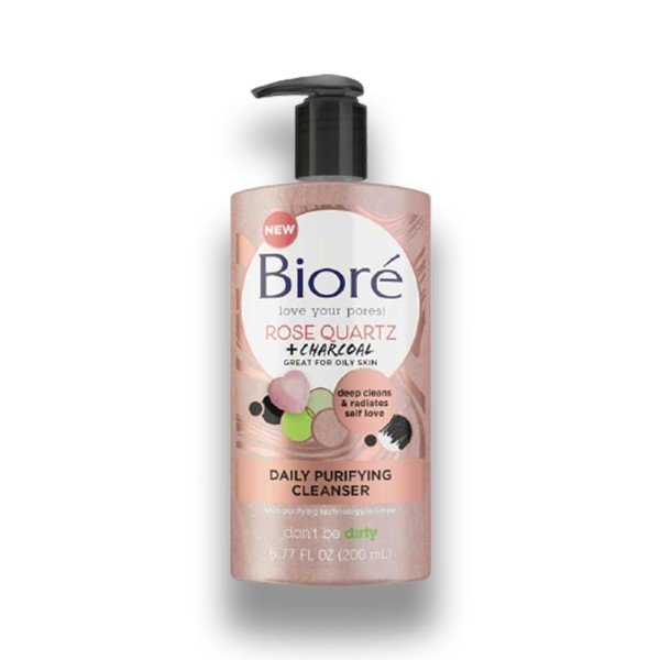 Biore Rose Quartz & Charcoal Daily Purifying Cleanser 200ml
